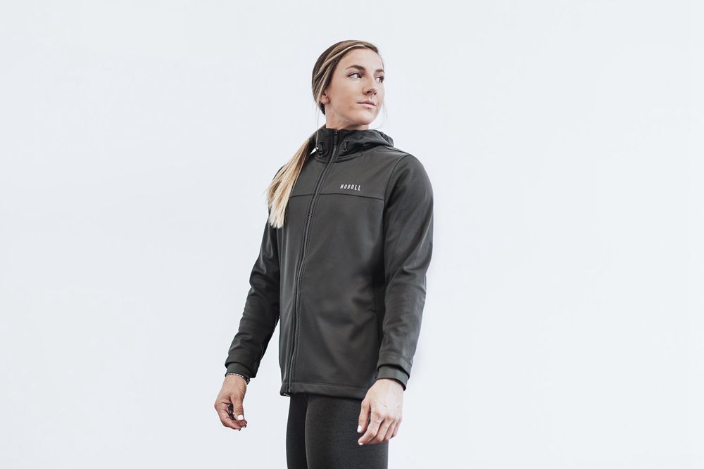 NOBULL Women's Softshell Jackets - Graphite - Ireland (5910FIUJT)